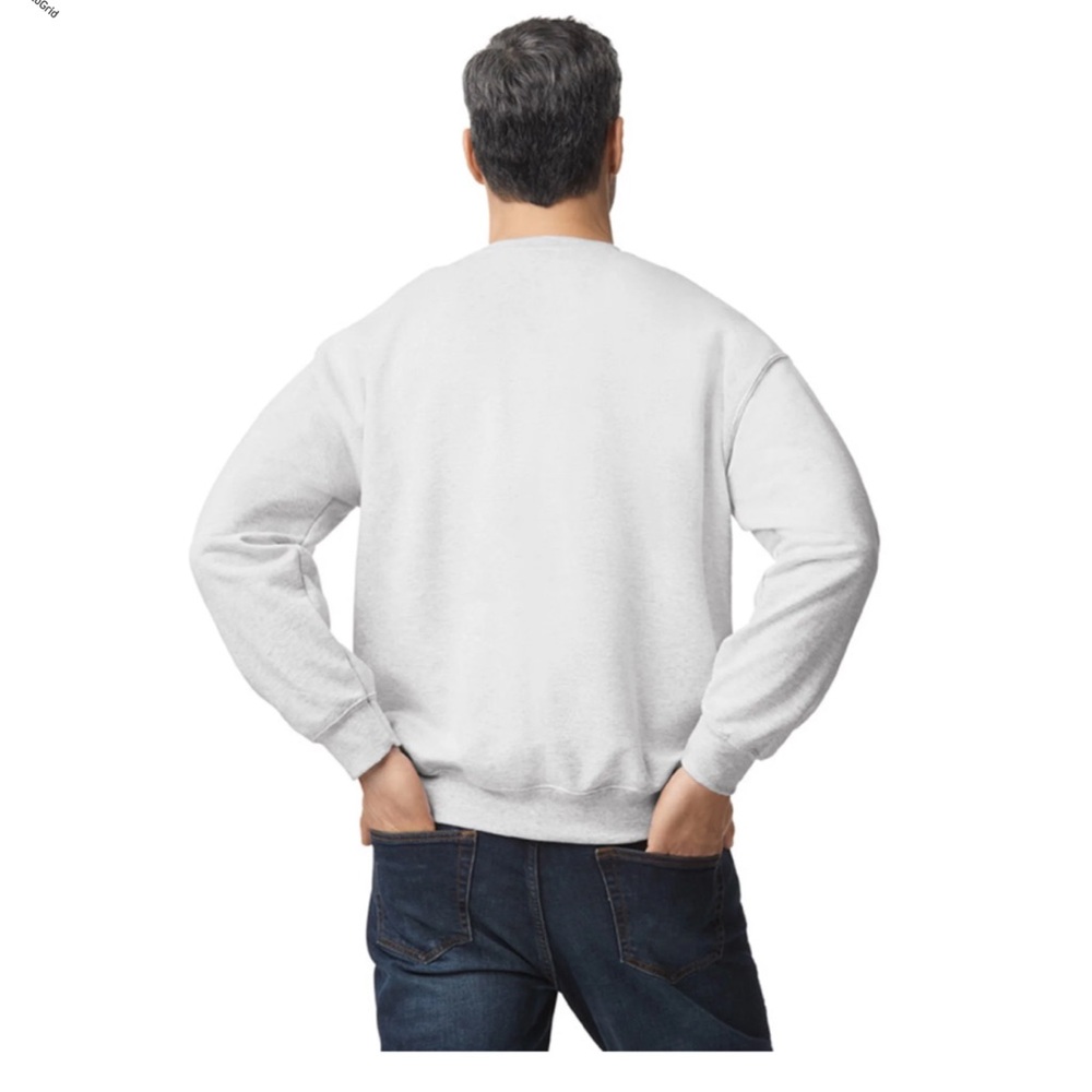 Mens‎ Gildan Unisex DryBlend Crewneck Sweatshirt Long Sleeve Gray Small - Picture 5 of 8